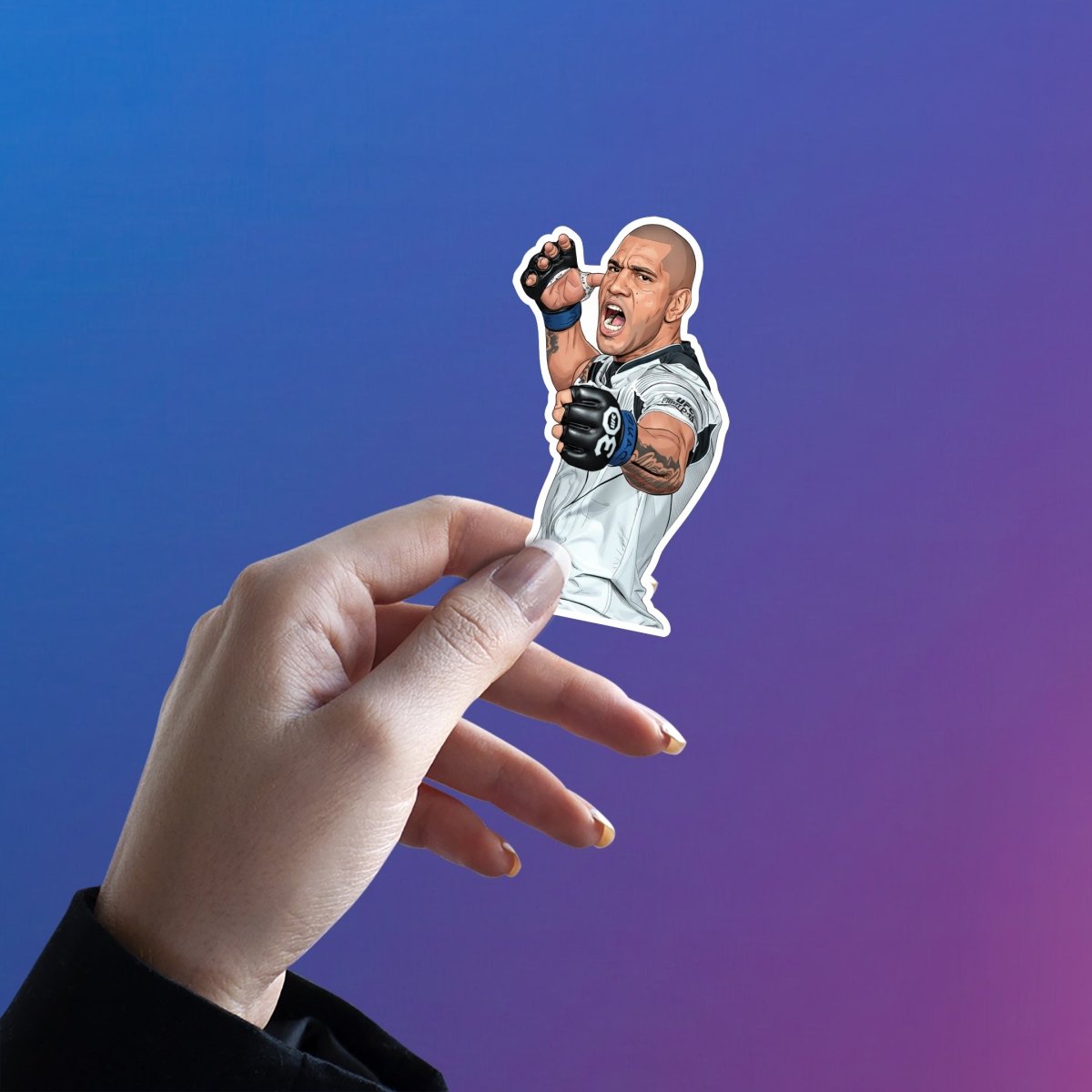 STONE - FIST FOCUS - ALEX PEREIRA STICKER - stickyfunk premium stickers