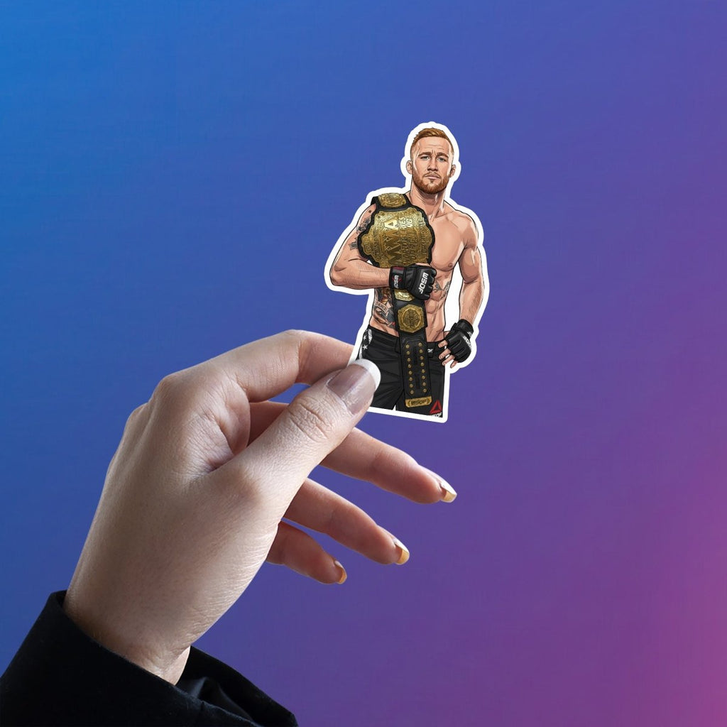 WORLD SERIES HERITAGE - JUSTIN GAETHJE STICKER - stickyfunk premium stickers