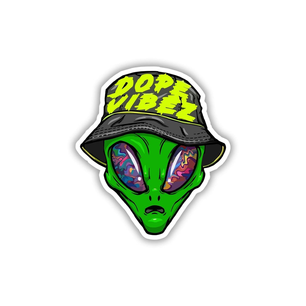 DOPE VIBES WALE ALIEN BHAI STICKER - stickyfunk premium stickers