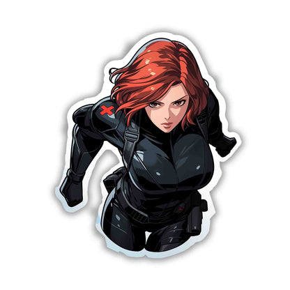 MARVEL BLACK WIDOW COMICS STICKER - stickyfunk premium stickers