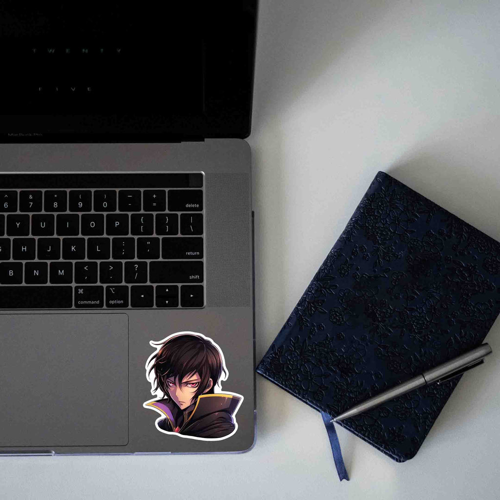 CODE GEASS LELOUCH WITH RED EYES STICKER - stickyfunk premium stickers