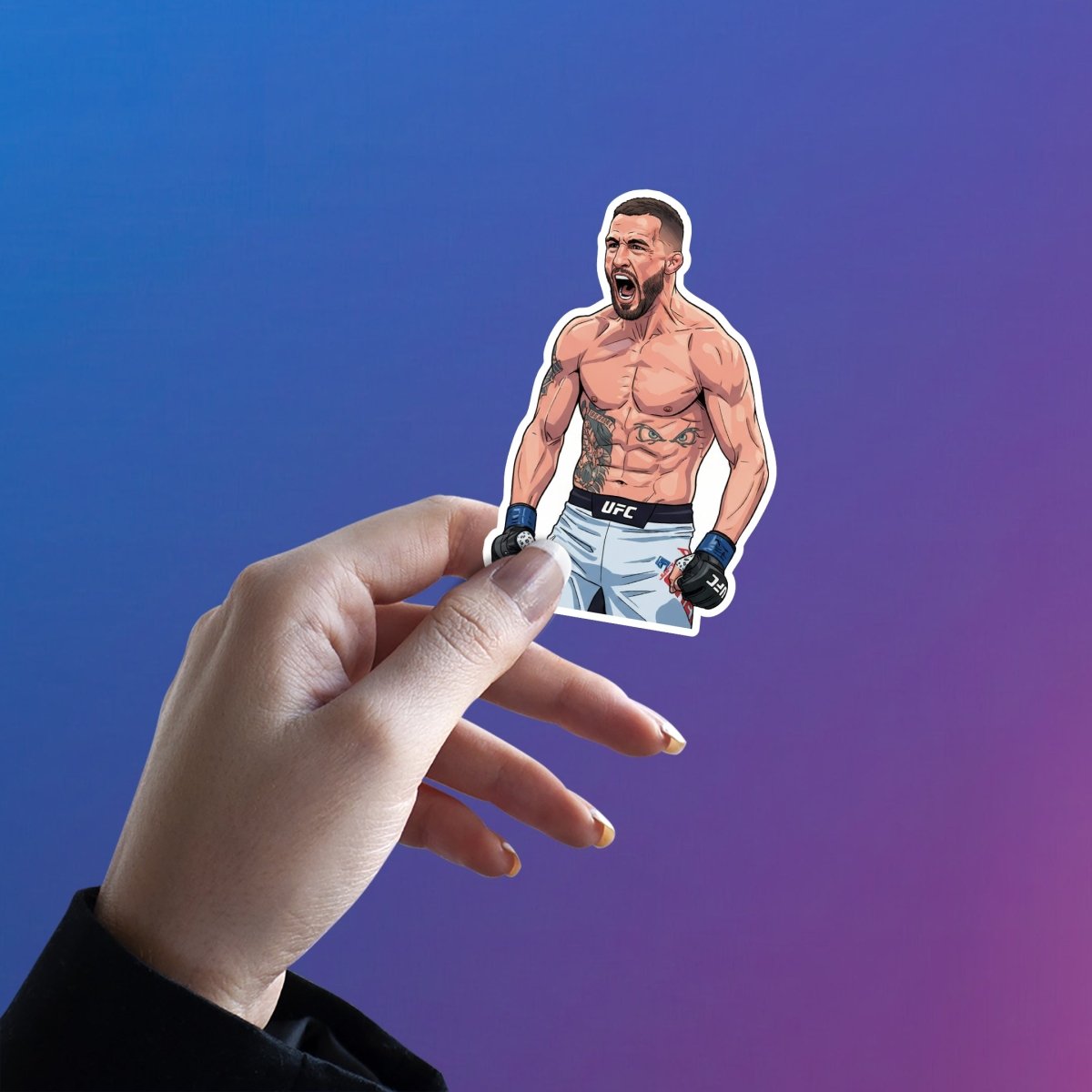 DISHONOR NEVER - JUSTIN GAETHJE STICKER - stickyfunk premium stickers