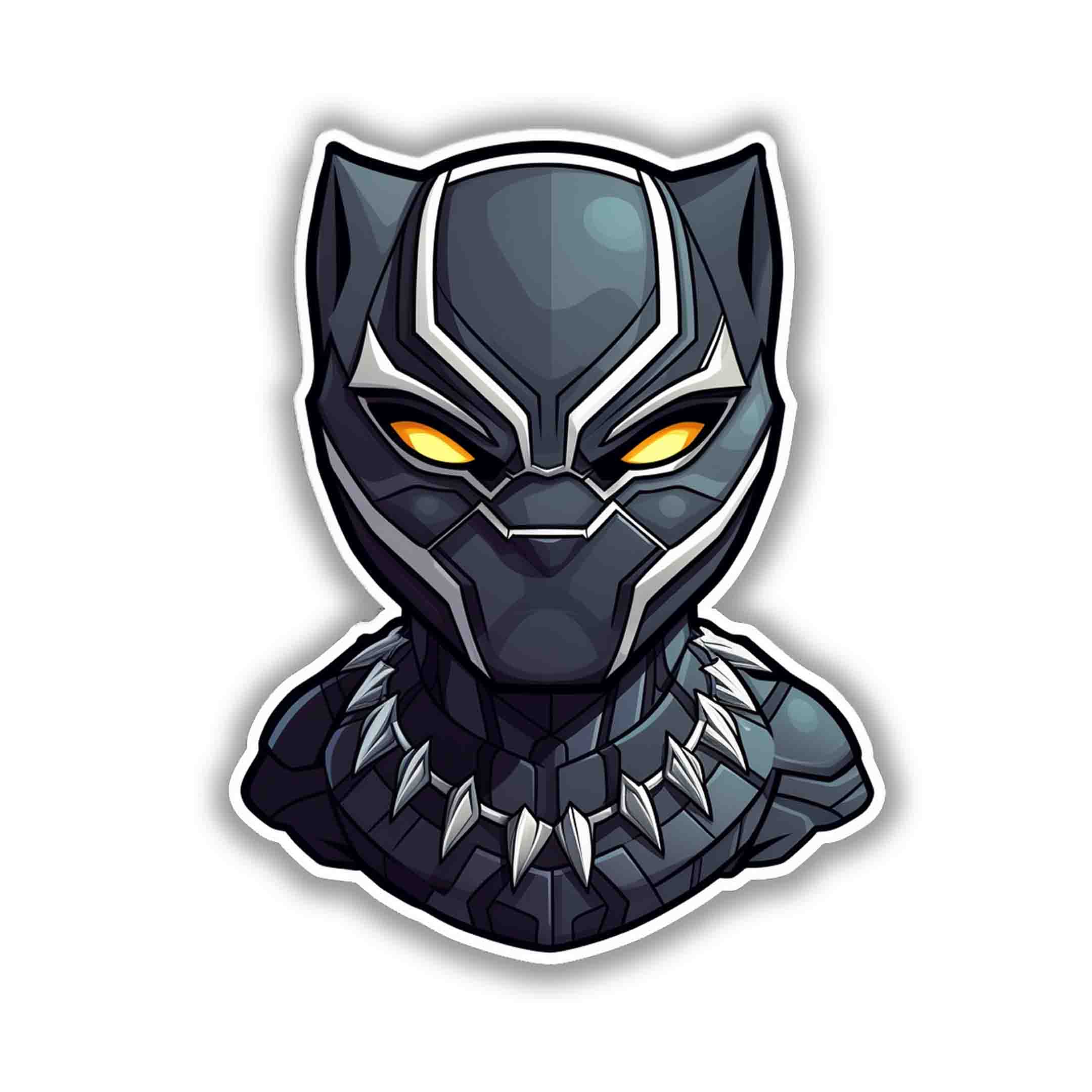 BLACK PANTHER HEAD STICKER - stickyfunk premium stickers