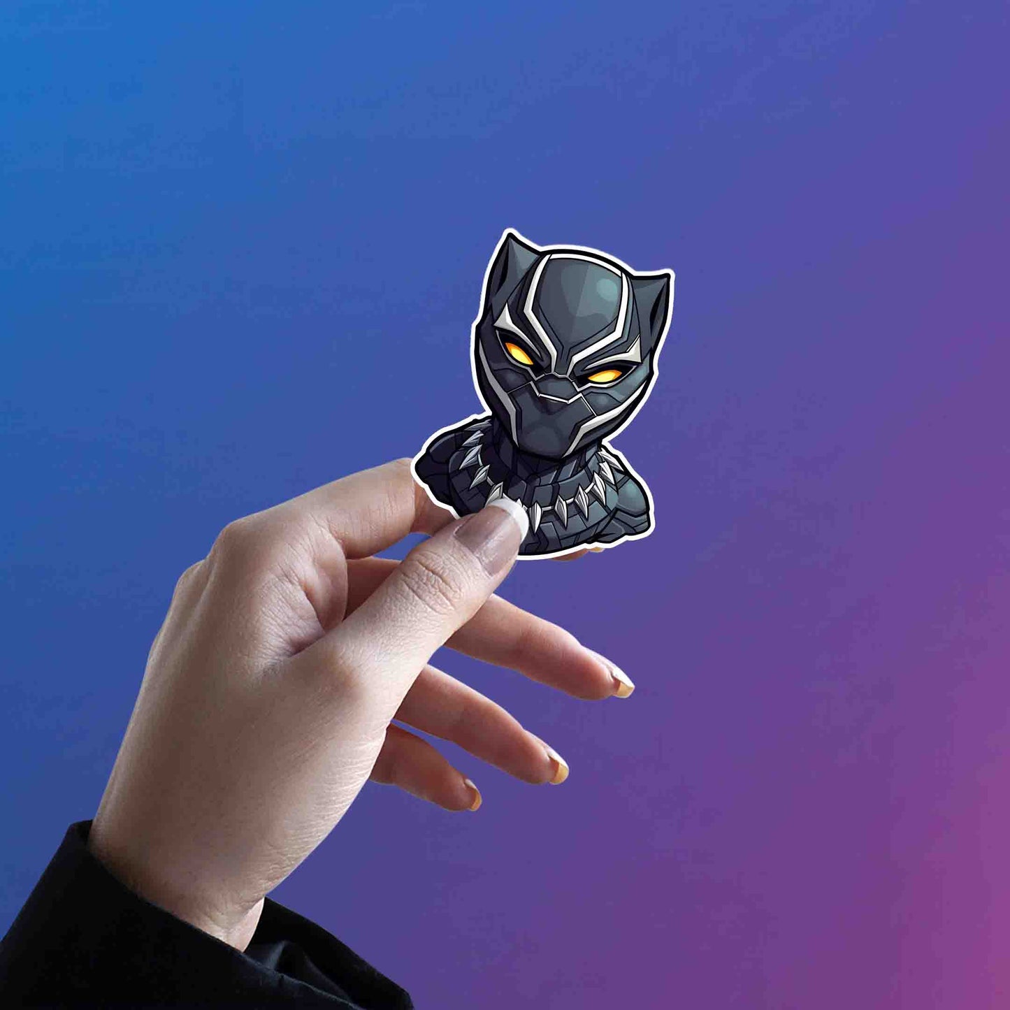 BLACK PANTHER HEAD STICKER