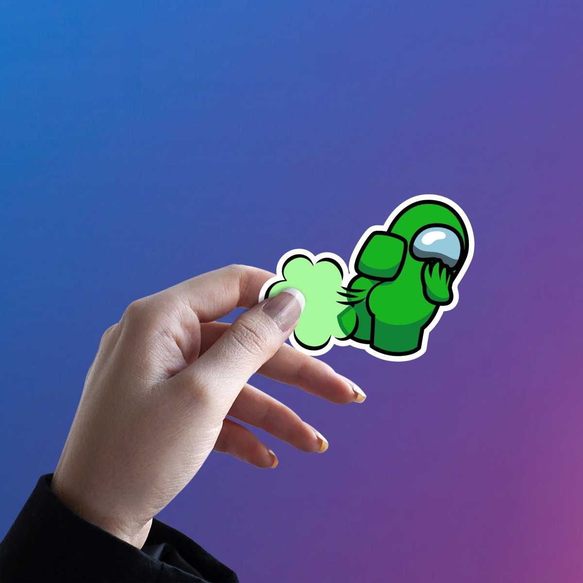 AMOGUS FLATLINED - stickyfunk premium stickers