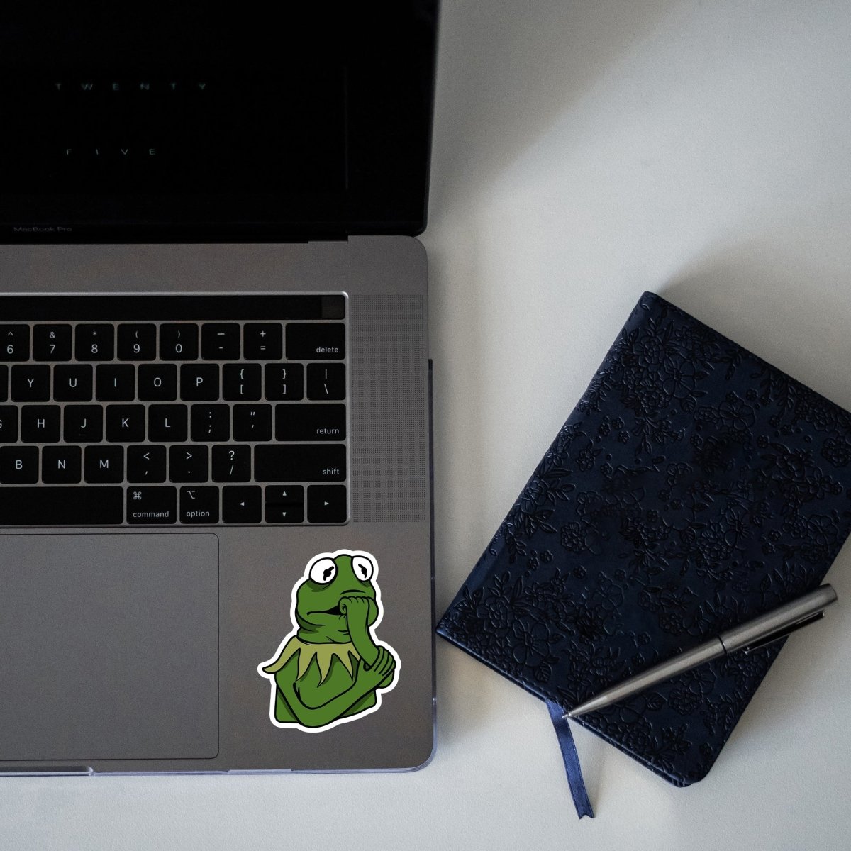 ANXIOUS KERMIT STICKER - stickyfunk premium stickers