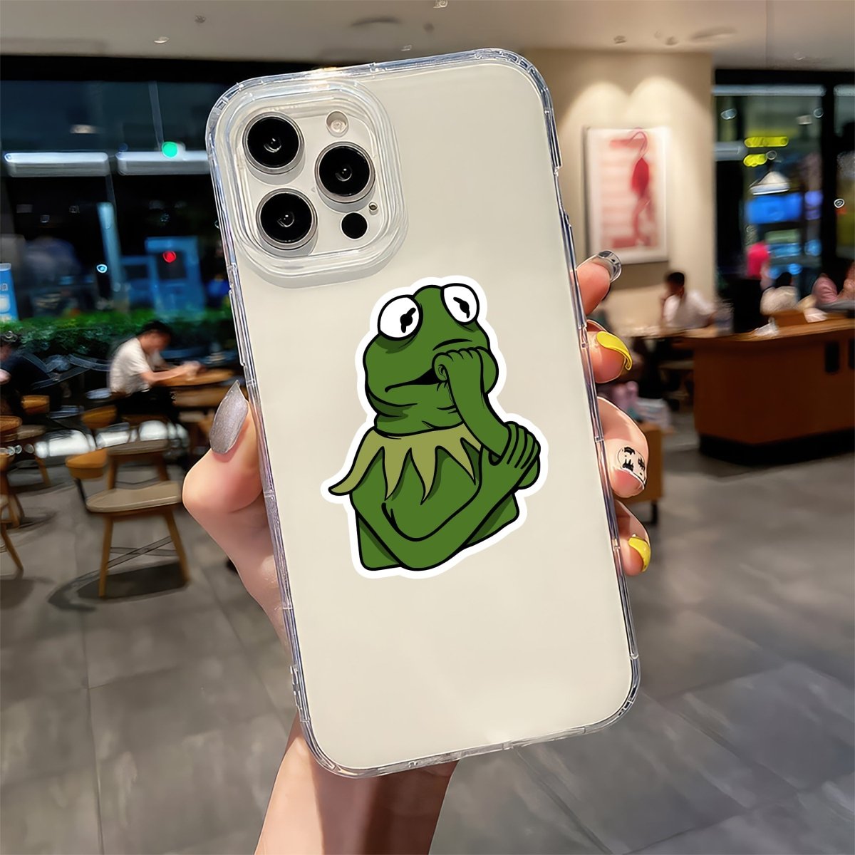 ANXIOUS KERMIT STICKER