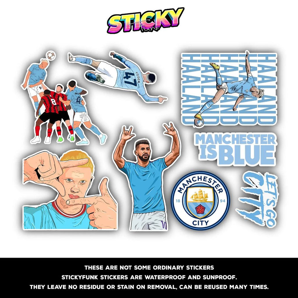 MANCITY MINI STICKERS SHEET - stickyfunk premium stickers