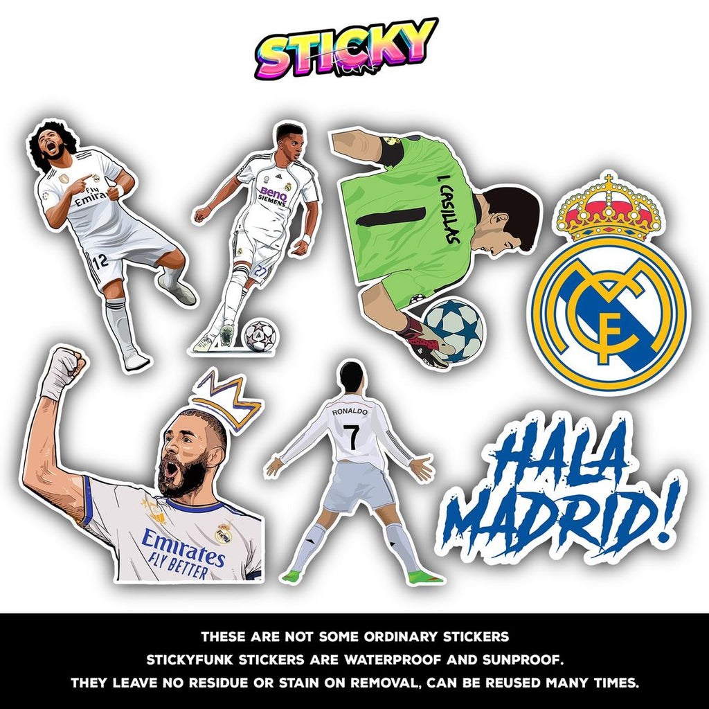 REAL MADRID MINI STICKERS SHEET - stickyfunk premium stickers