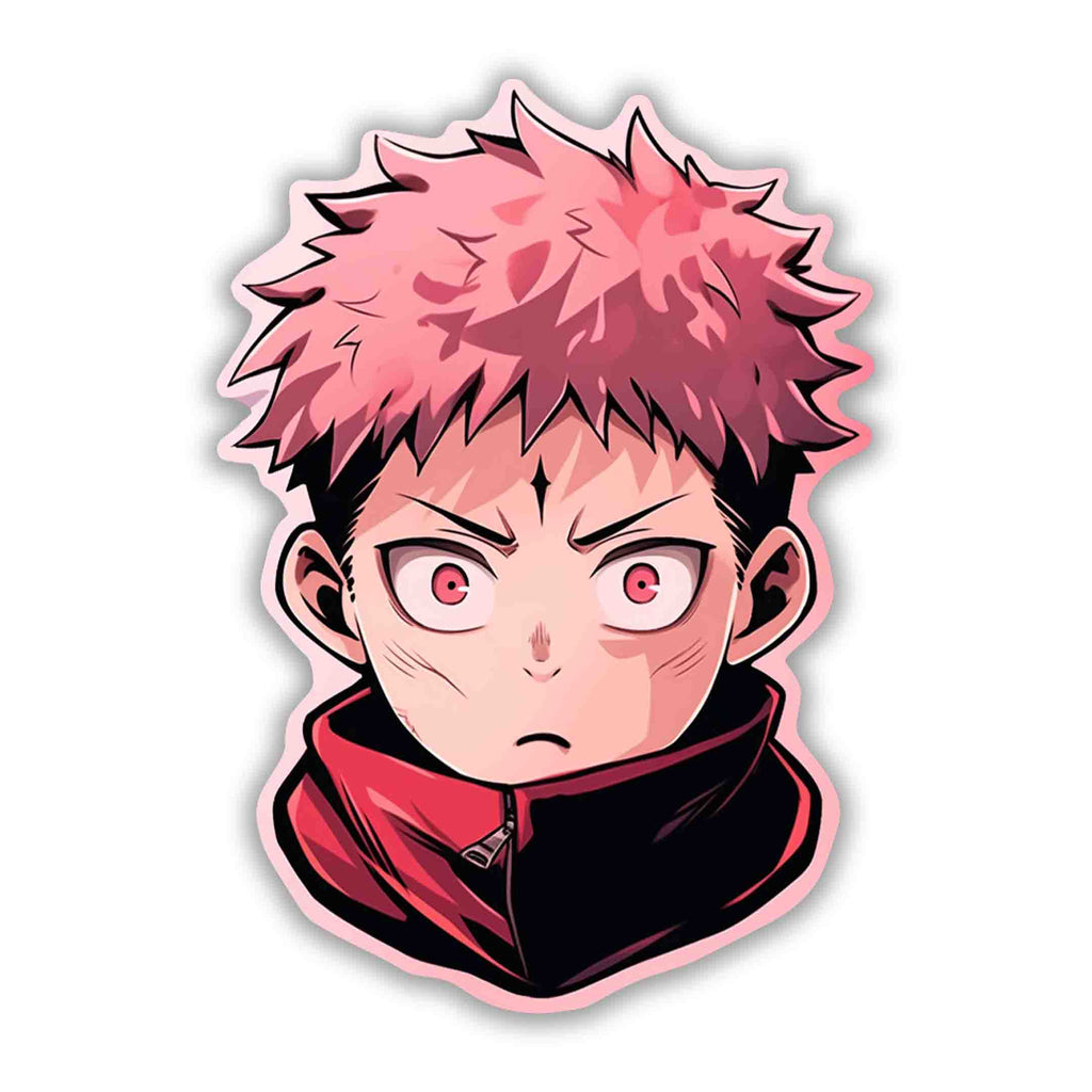 YUJI ITADORI JUJUTSU KAISEN STICKER - stickyfunk premium stickers