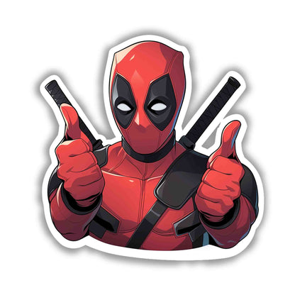 DEADPOOL THUMBS UP STICKER - stickyfunk premium stickers