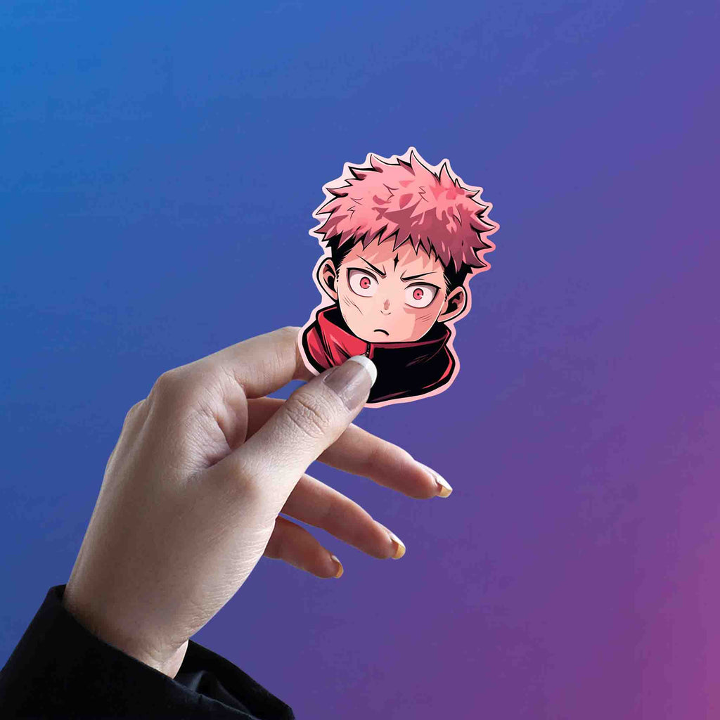 YUJI ITADORI JUJUTSU KAISEN STICKER - stickyfunk premium stickers