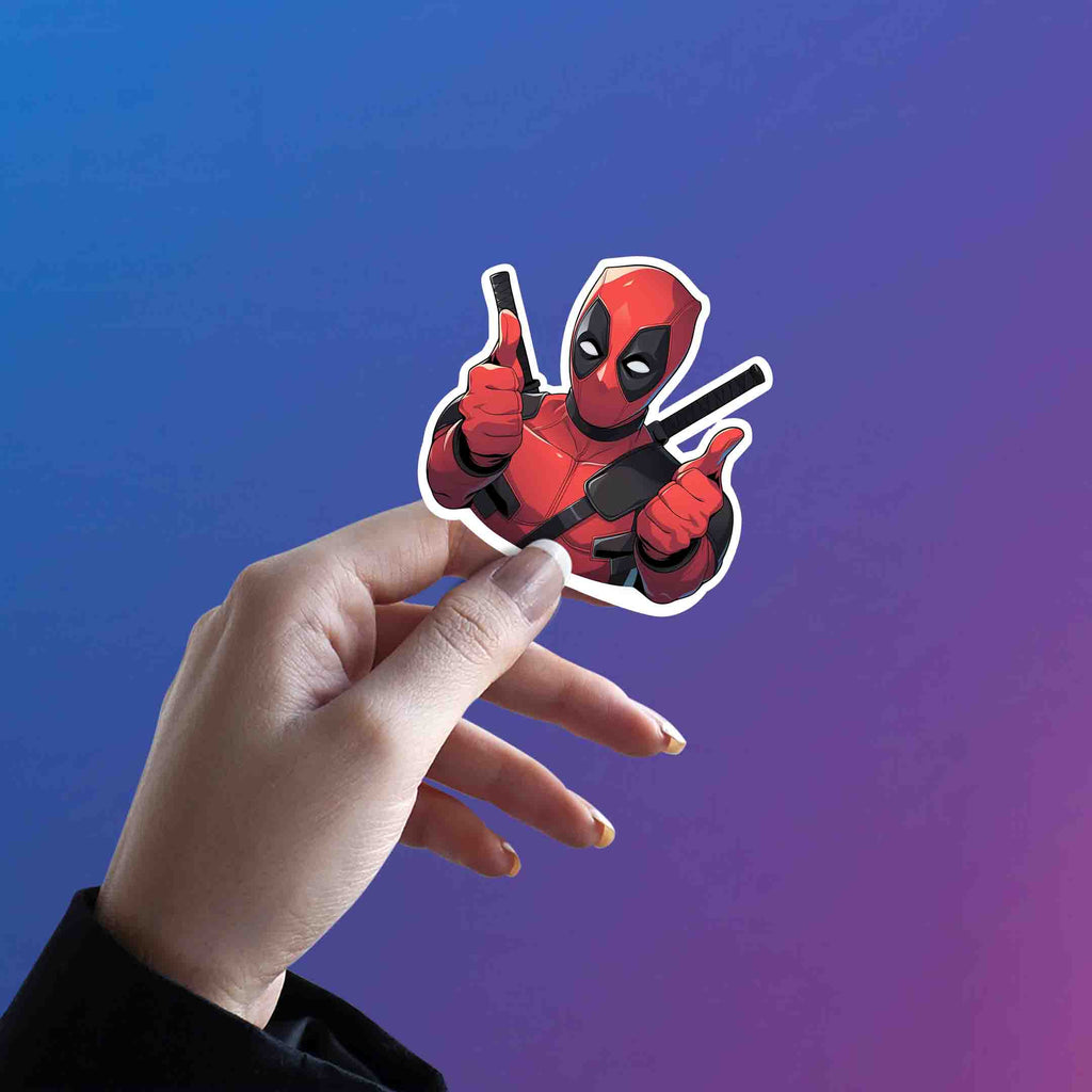 DEADPOOL THUMBS UP STICKER - stickyfunk premium stickers