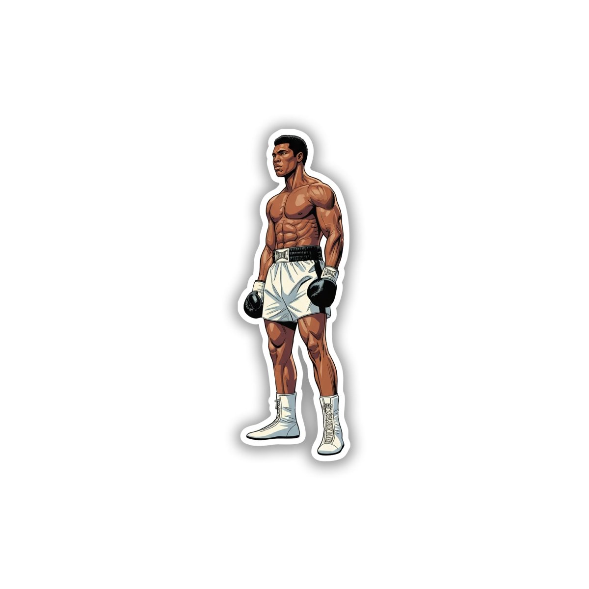 LEGEND'S STANCE - MUHAMMAD ALI STICKER - stickyfunk premium stickers