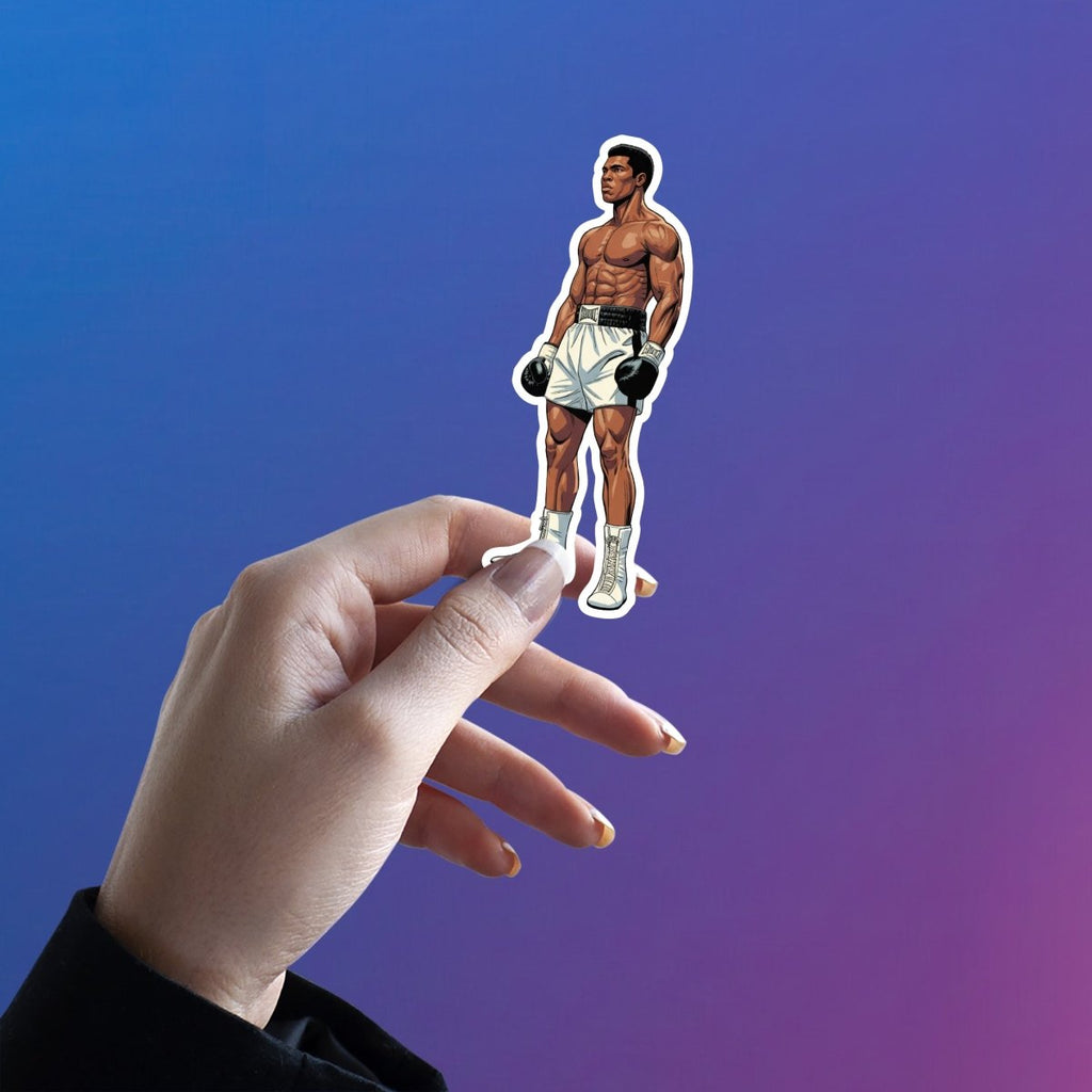LEGEND'S STANCE - MUHAMMAD ALI STICKER - stickyfunk premium stickers