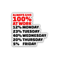 WEEKDAY WORK WISDOM STICKER - stickyfunk premium stickers