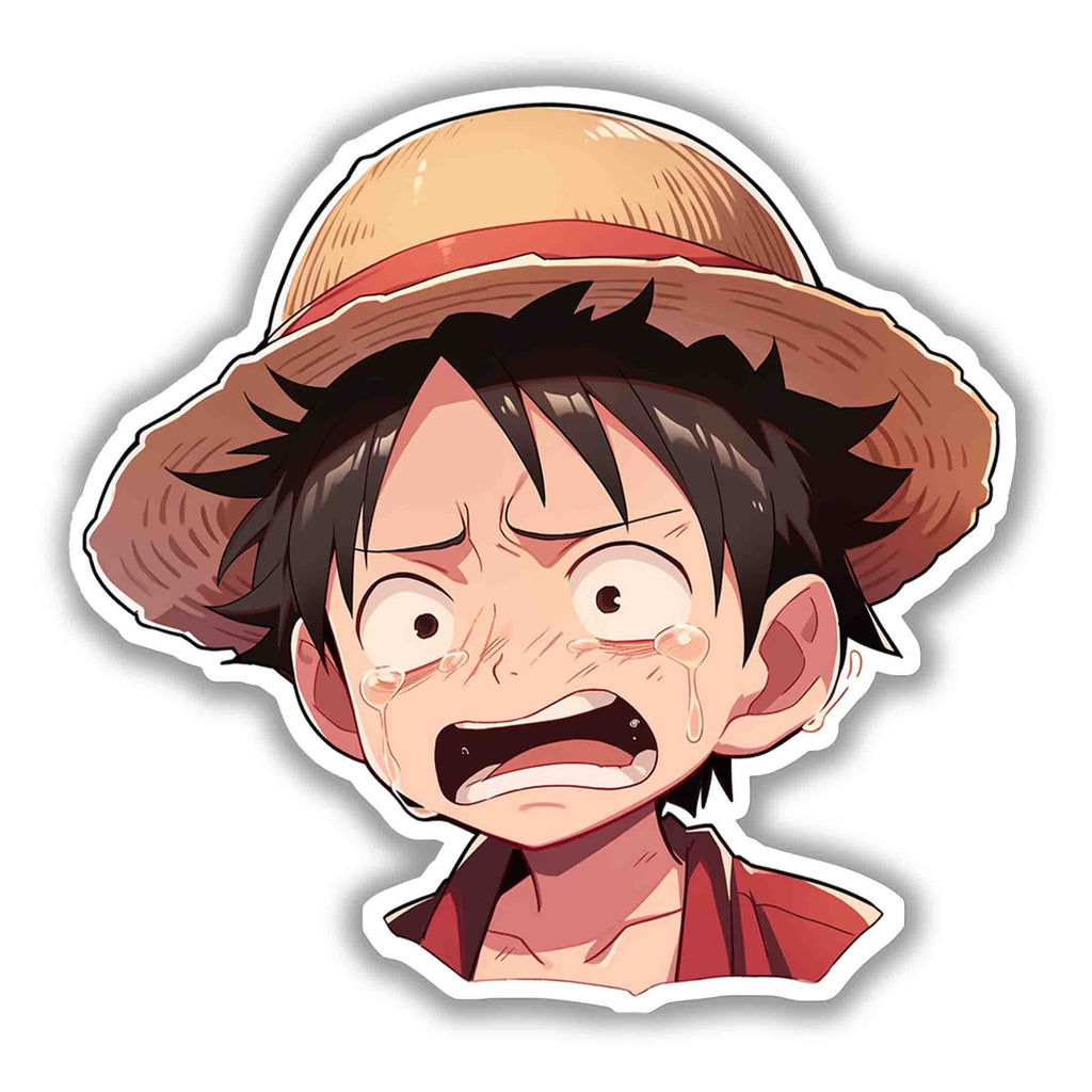 SHOCKED MONKEY D. LUFFY STICKER - stickyfunk premium stickers