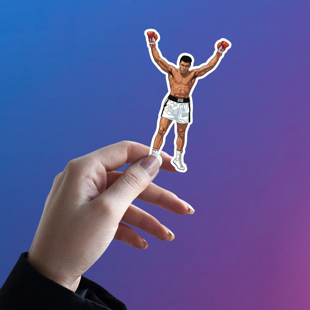 VICTORY REVERBERATION - MUHAMMAD ALI STICKER - stickyfunk premium stickers
