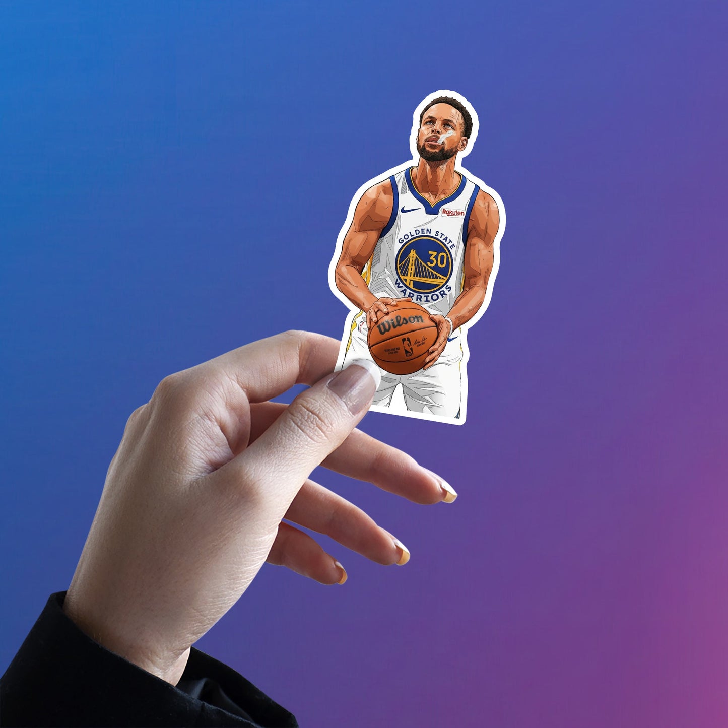 STEPHEN CURRY - CALM AT THE STRIPE STICKER