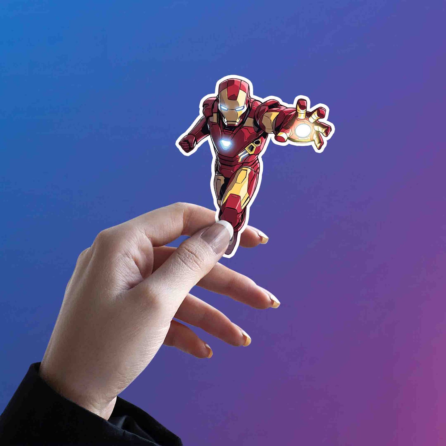 IRON MAN SHOOTING POSE STICKER