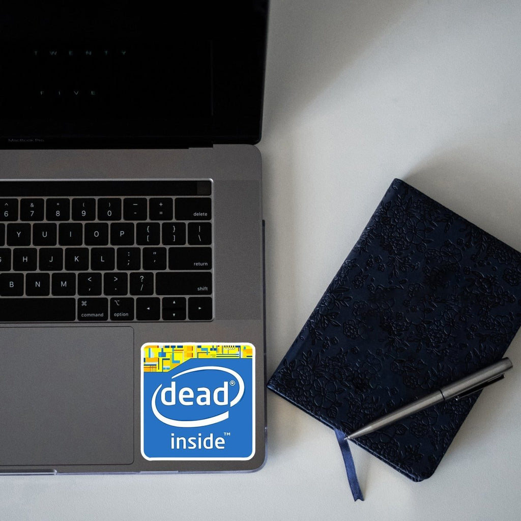 DEAD INSIDE, BHAI LIFE HAI THODI TECHIE STICKER - stickyfunk premium stickers