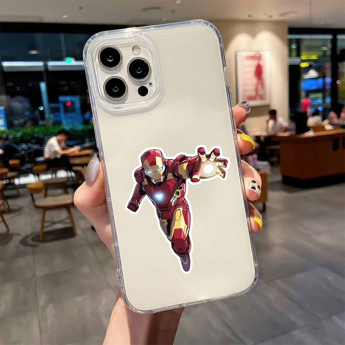 IRON MAN SHOOTING POSE STICKER - stickyfunk premium stickers