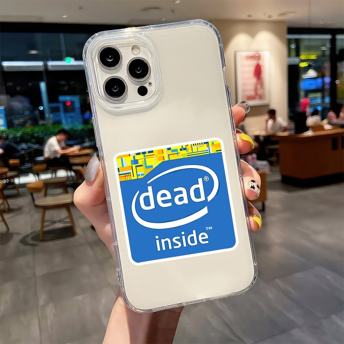 DEAD INSIDE, BHAI LIFE HAI THODI TECHIE STICKER - stickyfunk premium stickers