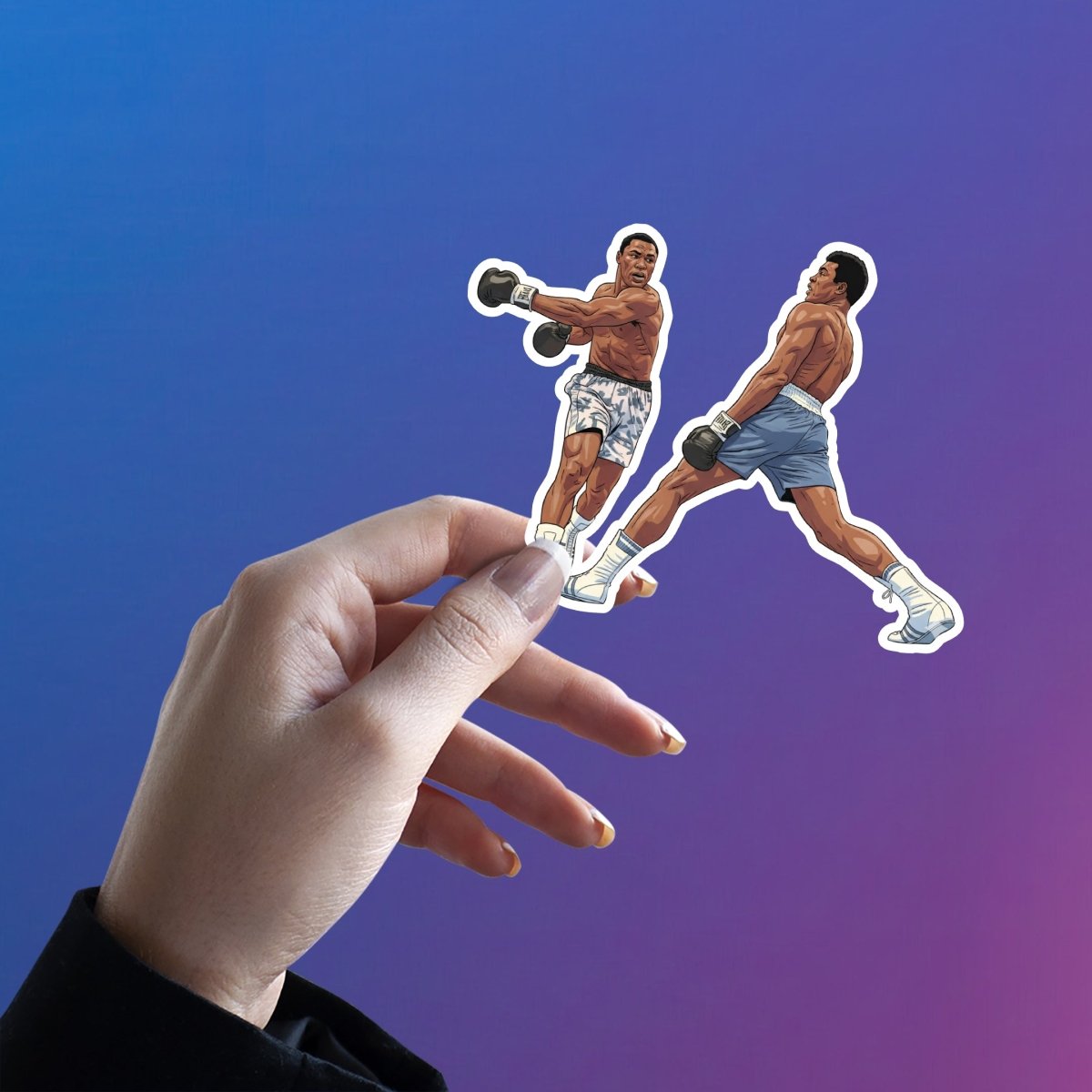 FLOAT LIKE A BUTTERFLY - MUHAMMAD ALI STICKER - stickyfunk premium stickers