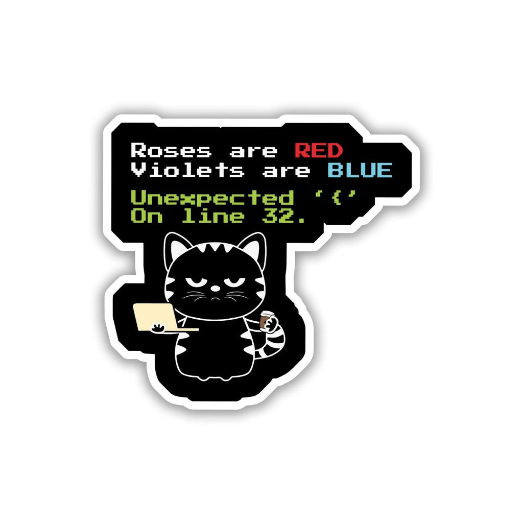 SYNTAX ERROR SONNET STICKER - stickyfunk premium stickers