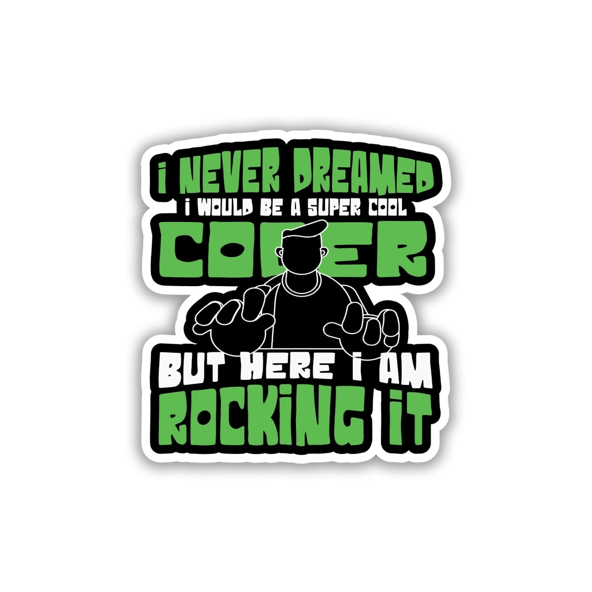 THE ROCKING IT CODER STICKER - stickyfunk premium stickers