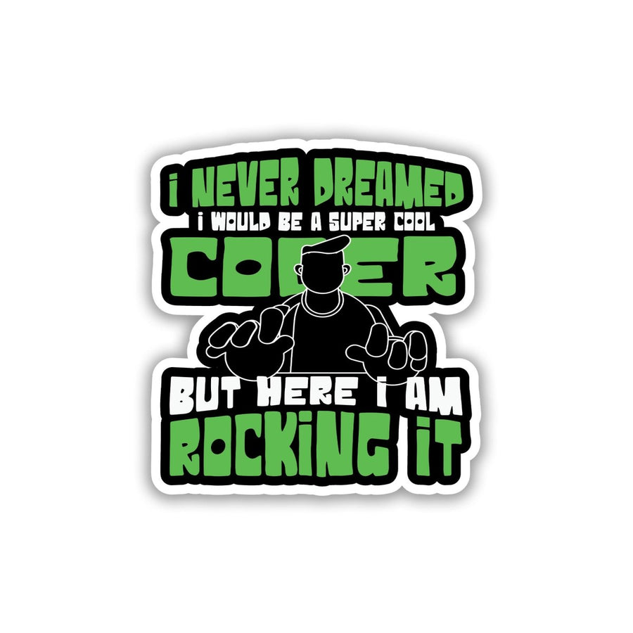 THE ROCKING IT CODER STICKER