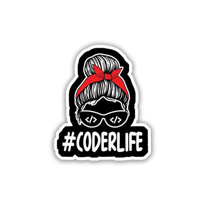 THE SHE CODES BADGE STICKER - stickyfunk premium stickers