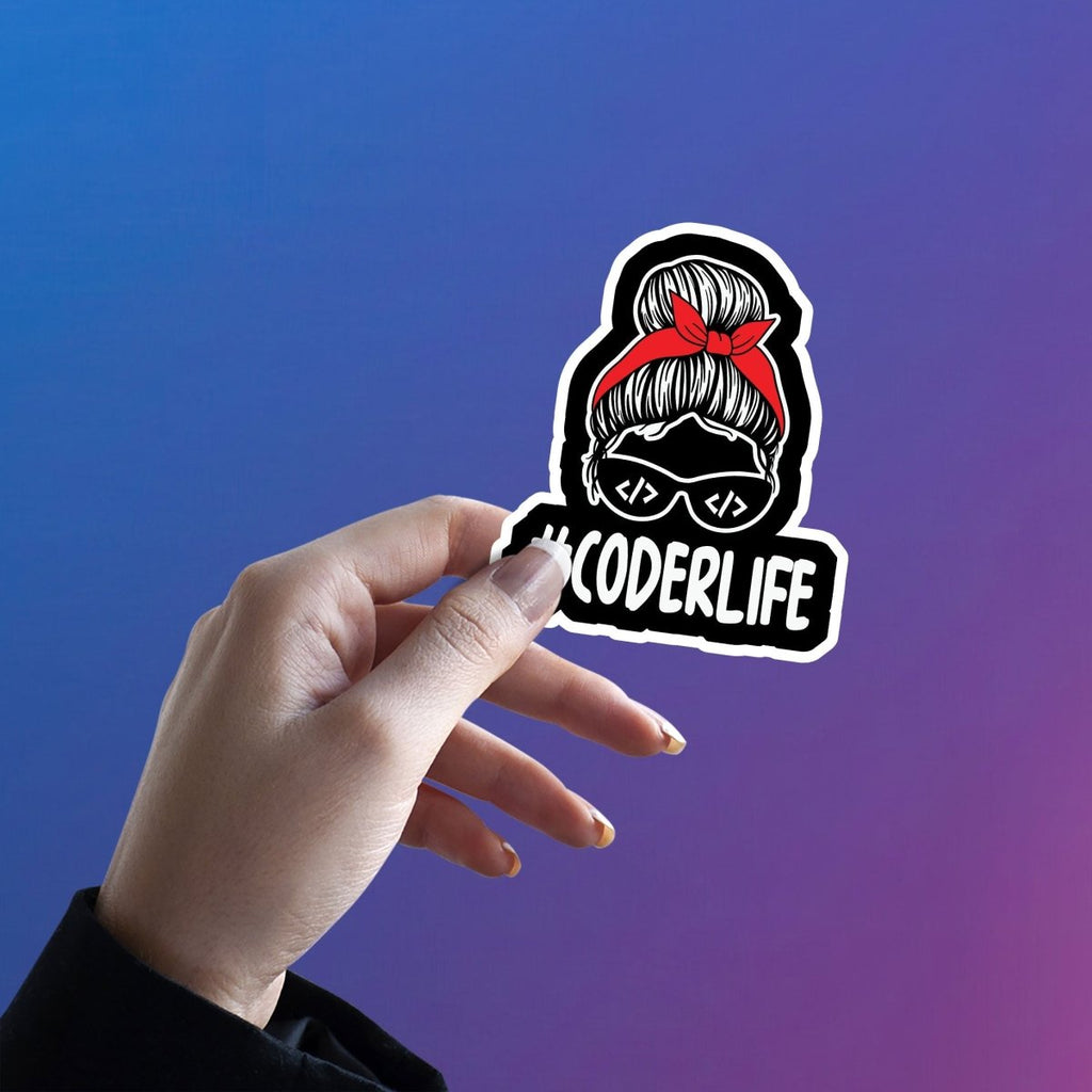 THE SHE CODES BADGE STICKER - stickyfunk premium stickers