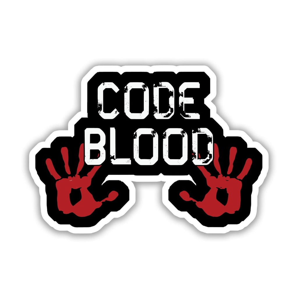 THE BLOOD CODE GRUNGE STICKER - stickyfunk premium stickers