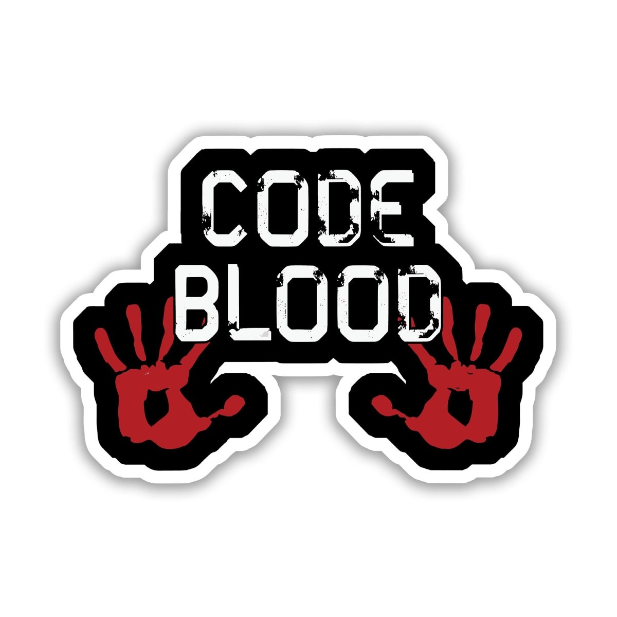 THE BLOOD CODE GRUNGE STICKER - stickyfunk premium stickers