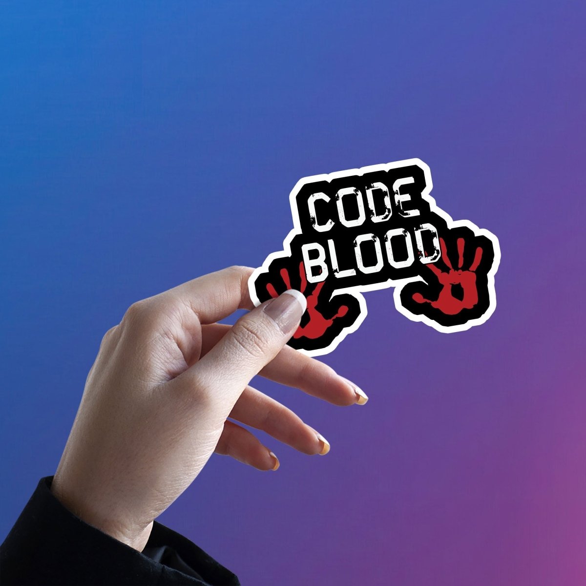 THE BLOOD CODE GRUNGE STICKER - stickyfunk premium stickers