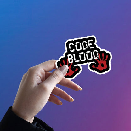 THE BLOOD CODE GRUNGE STICKER - stickyfunk premium stickers
