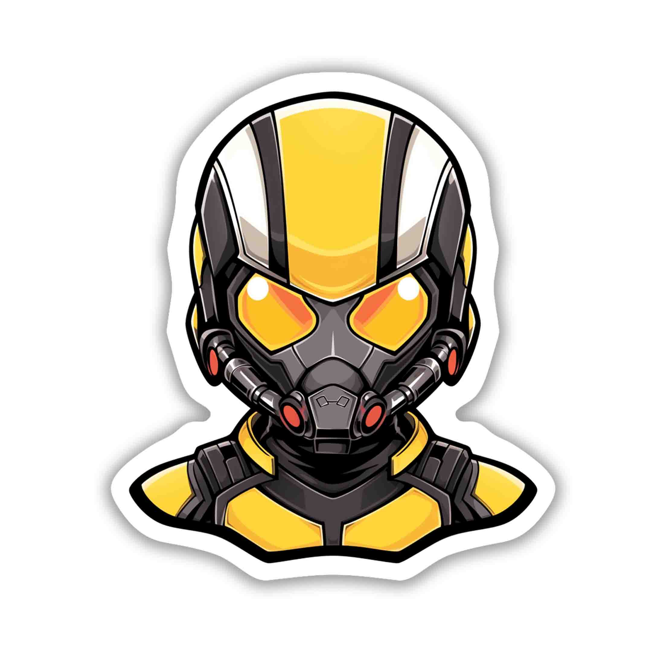 WASP HEAD STICKER - stickyfunk premium stickers