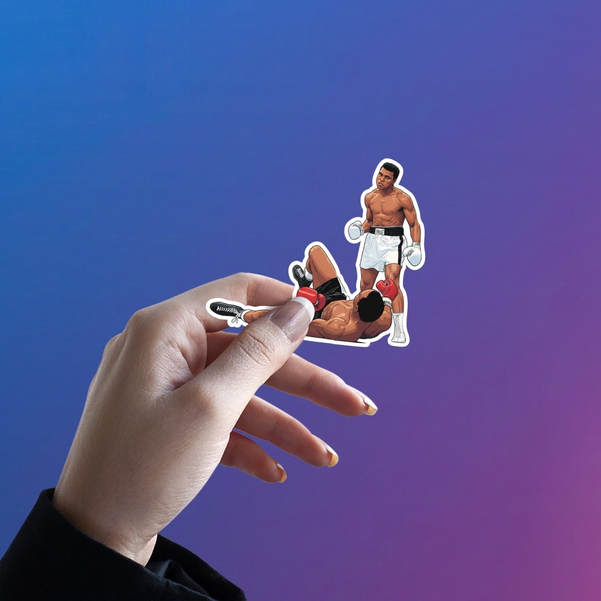 KNOCKOUT LEGACY - MUHAMMAD ALI STICKER - stickyfunk premium stickers