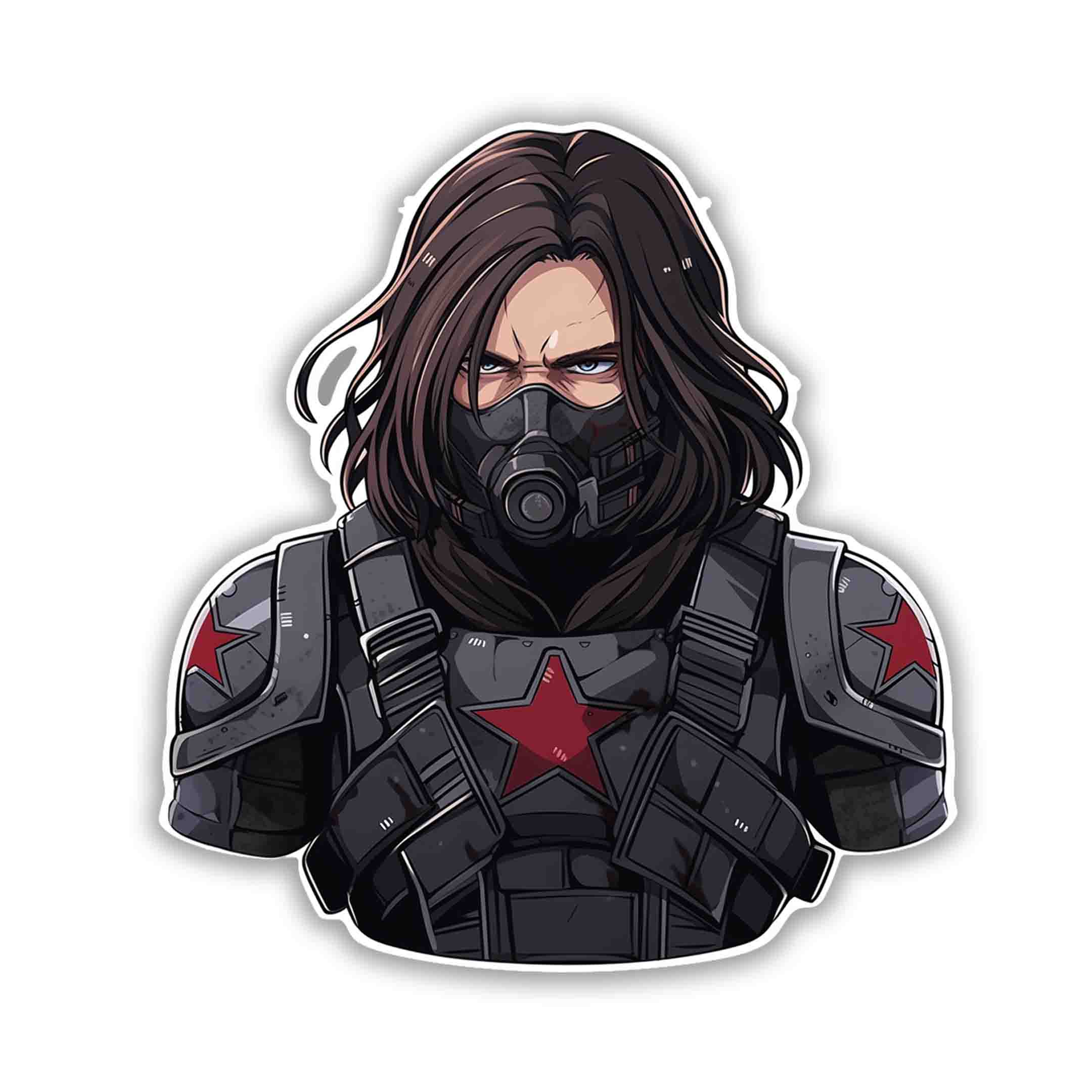 WINTER SOLDIER ART STICKER - stickyfunk premium stickers