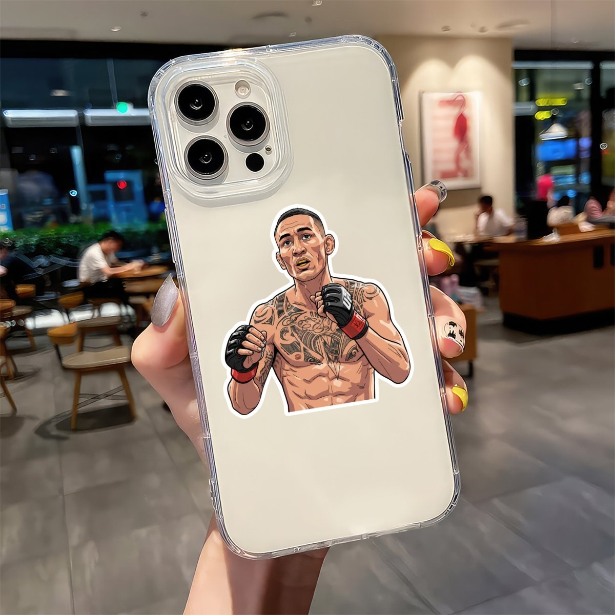 TRIBAL STANCE - MAX HOLLOWAY STICKER - stickyfunk premium stickers