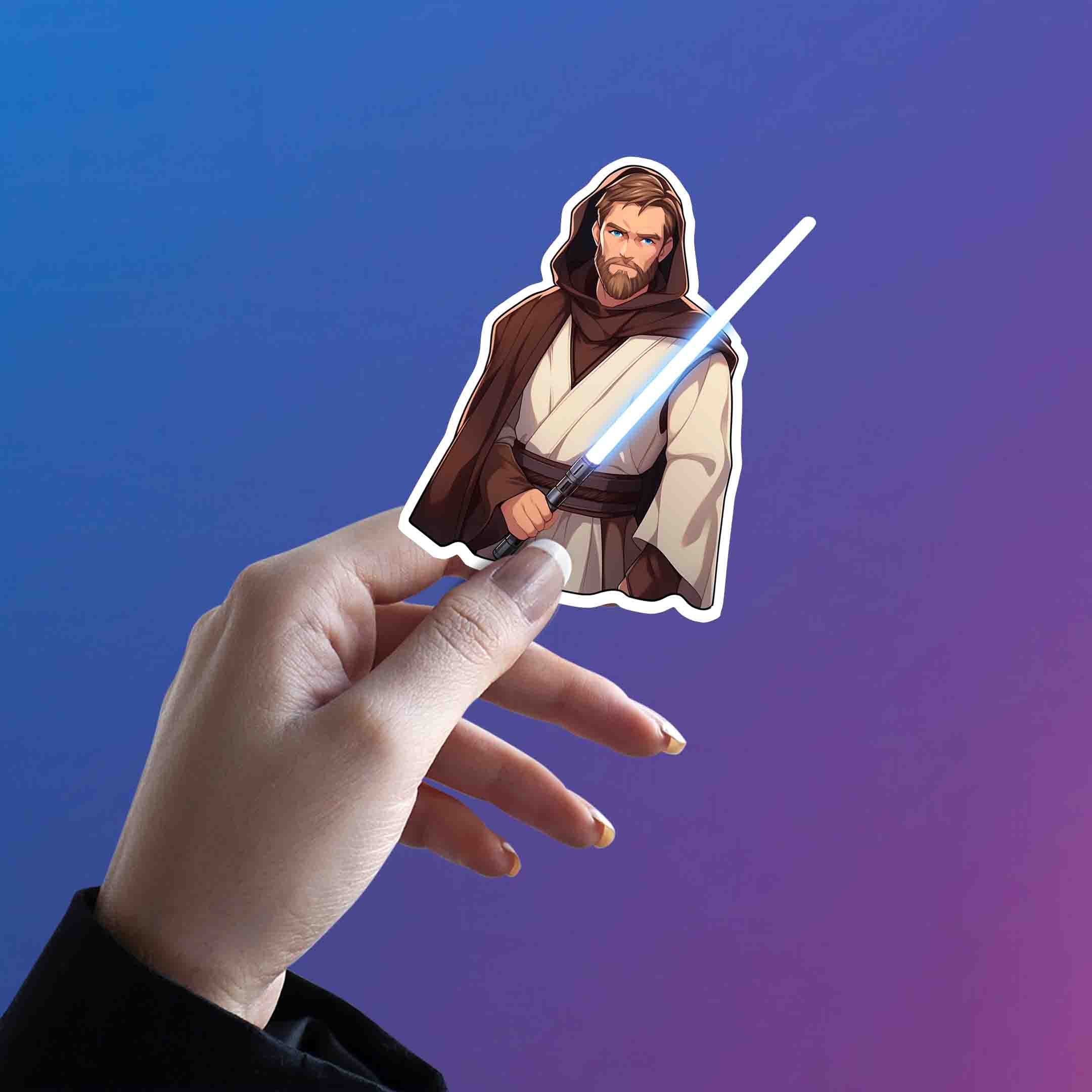 STAR WARS OBI - WAN KENOBI LIGHTSABER - stickyfunk premium stickers