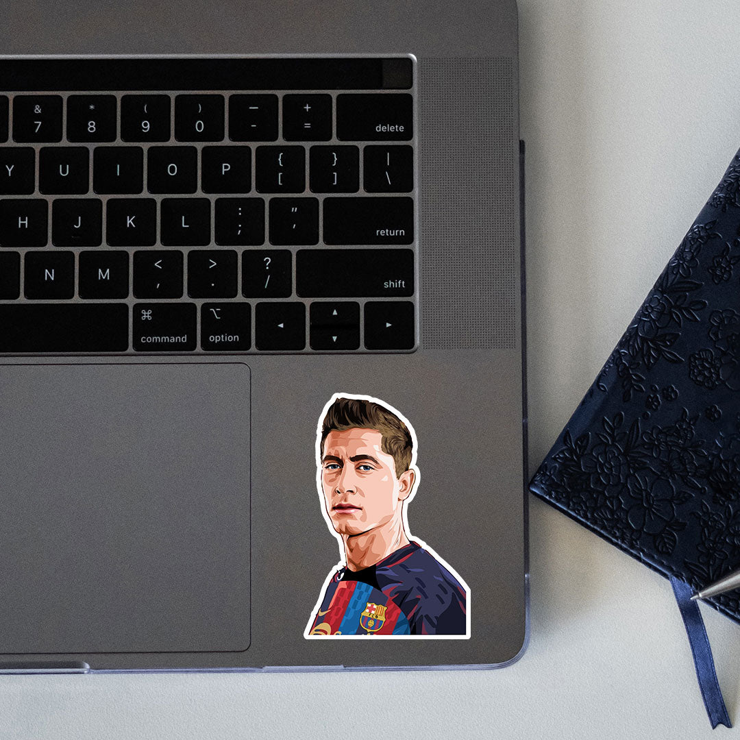 Barça Goal Machine Portrait – Robert Lewandowski Sticker