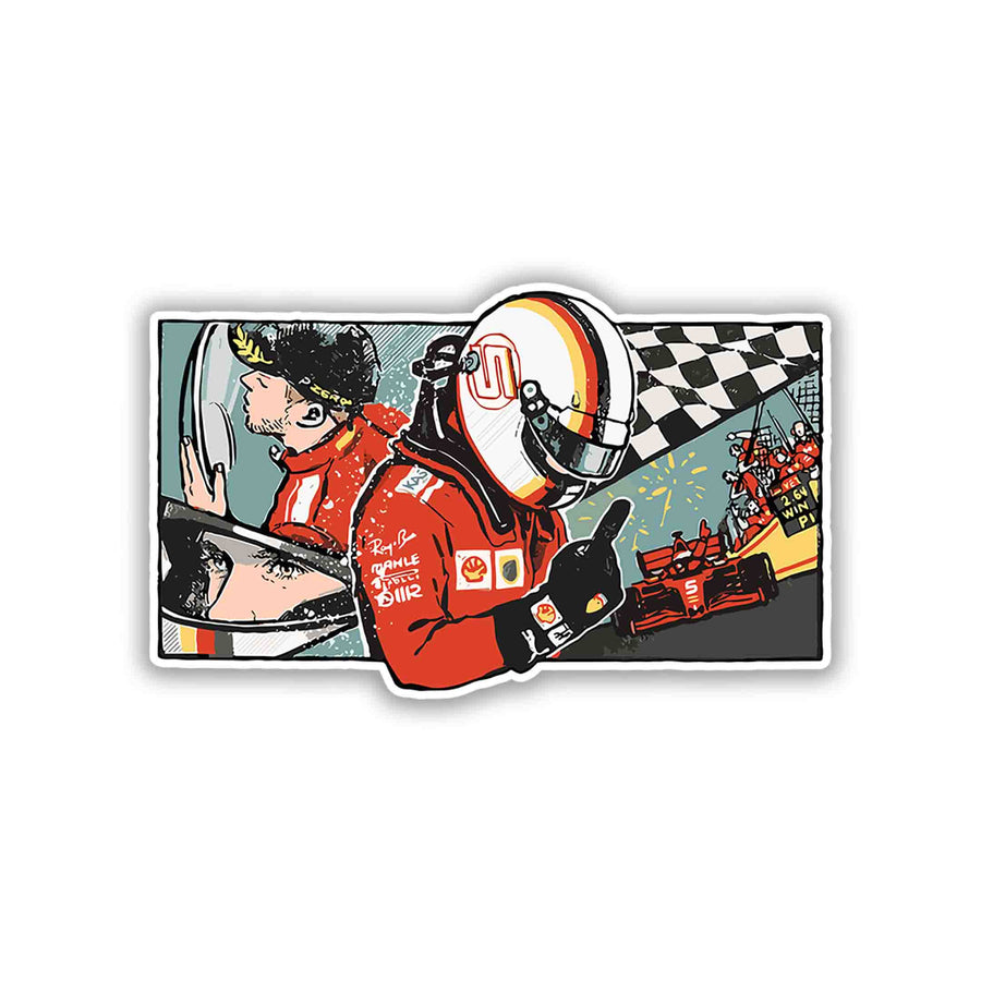 Checkered Flag Daydream – Sebastian Vettel Sticker