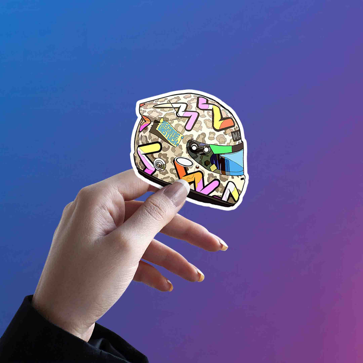 Neon Jungle Helmet – Daniel Ricciardo Sticker