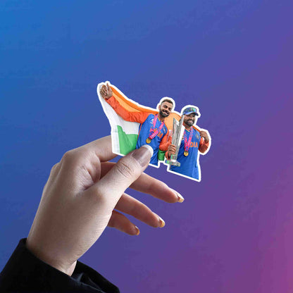 VIRAT AND ROHIT - WORLDCUP EDITION - 1 - stickyfunk premium stickers
