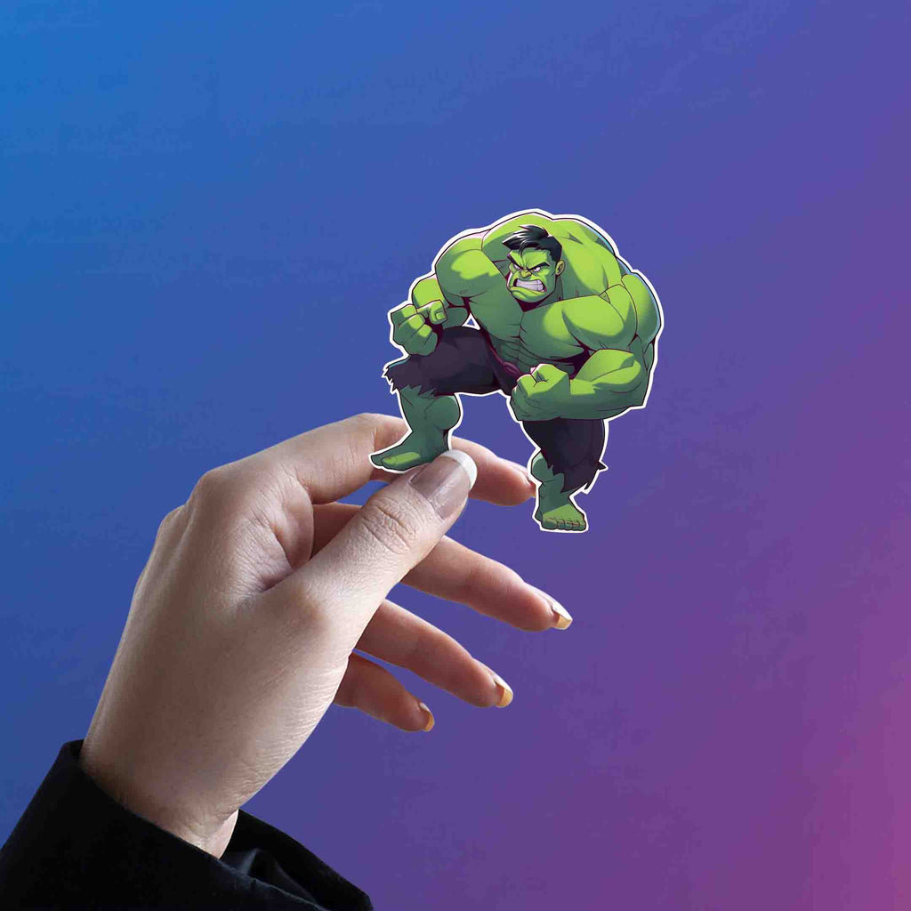 ANGRY HULK READY FOR BATTLE MARVEL STICKER - stickyfunk premium stickers