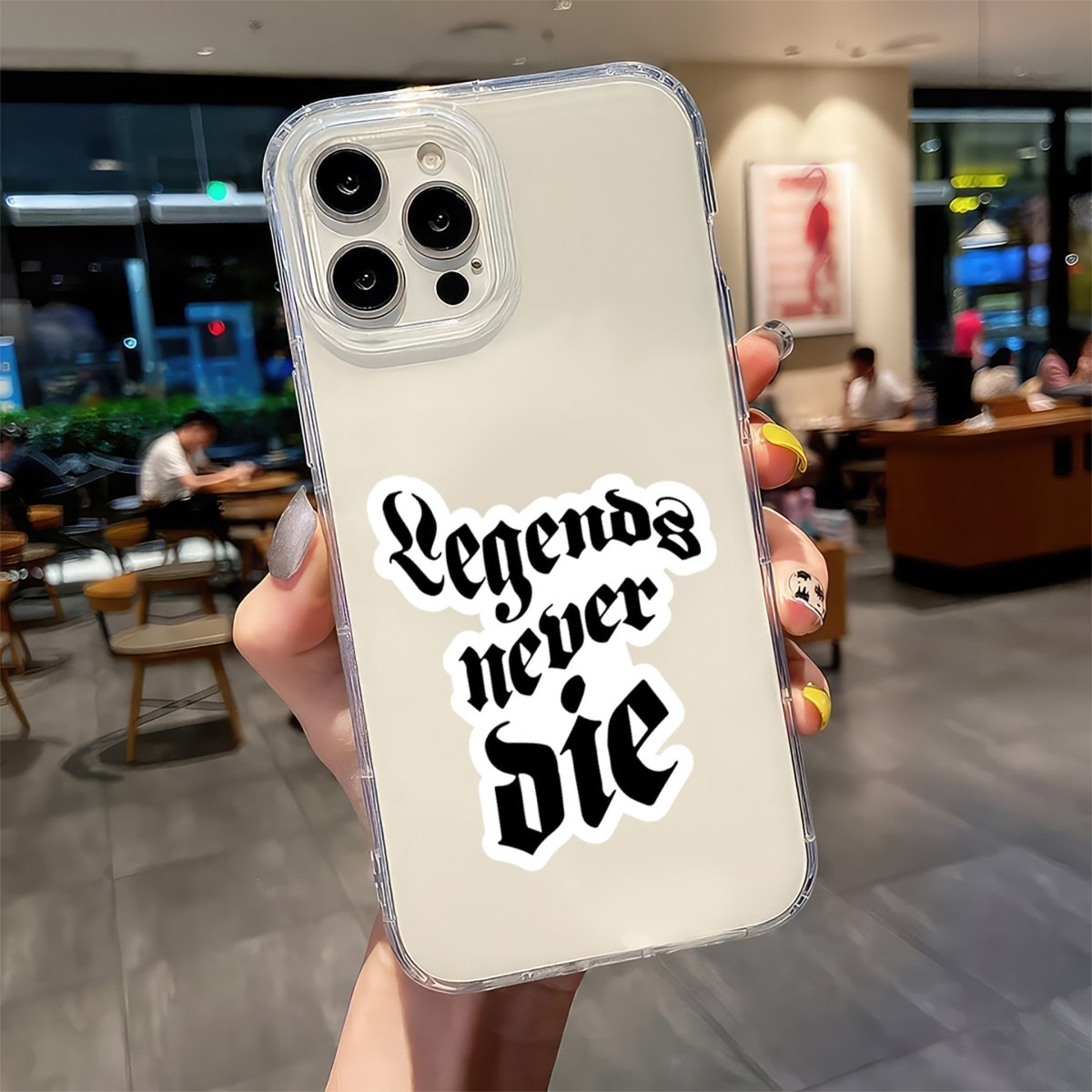 Legends Never Die Script Sticker