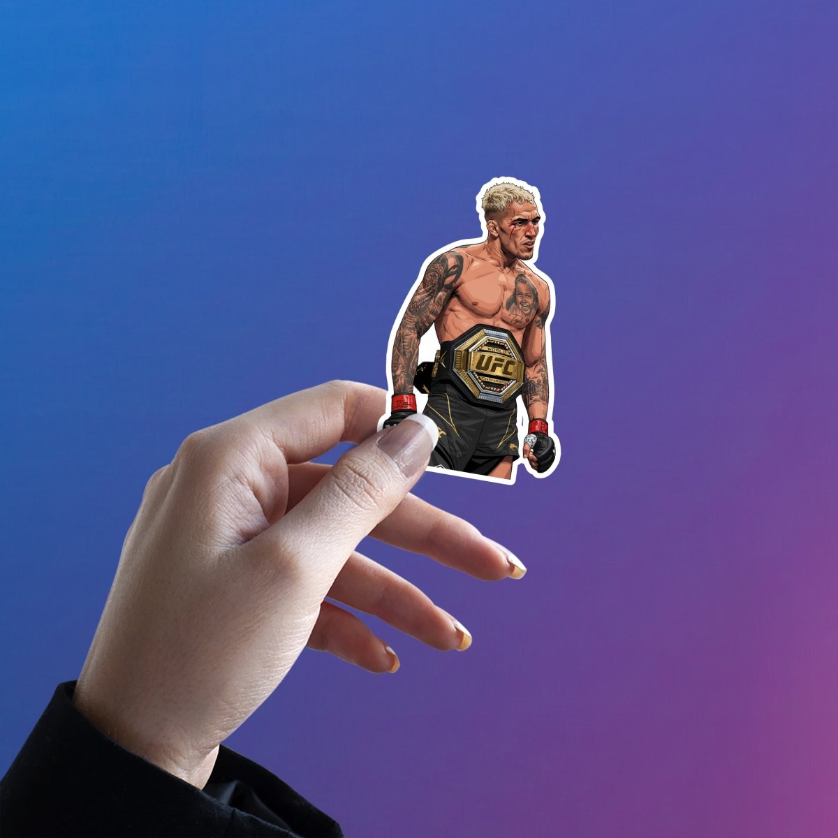 BRAZILIAN GOLDFIRE - CHARLES OLIVEIRA STICKER - stickyfunk premium stickers