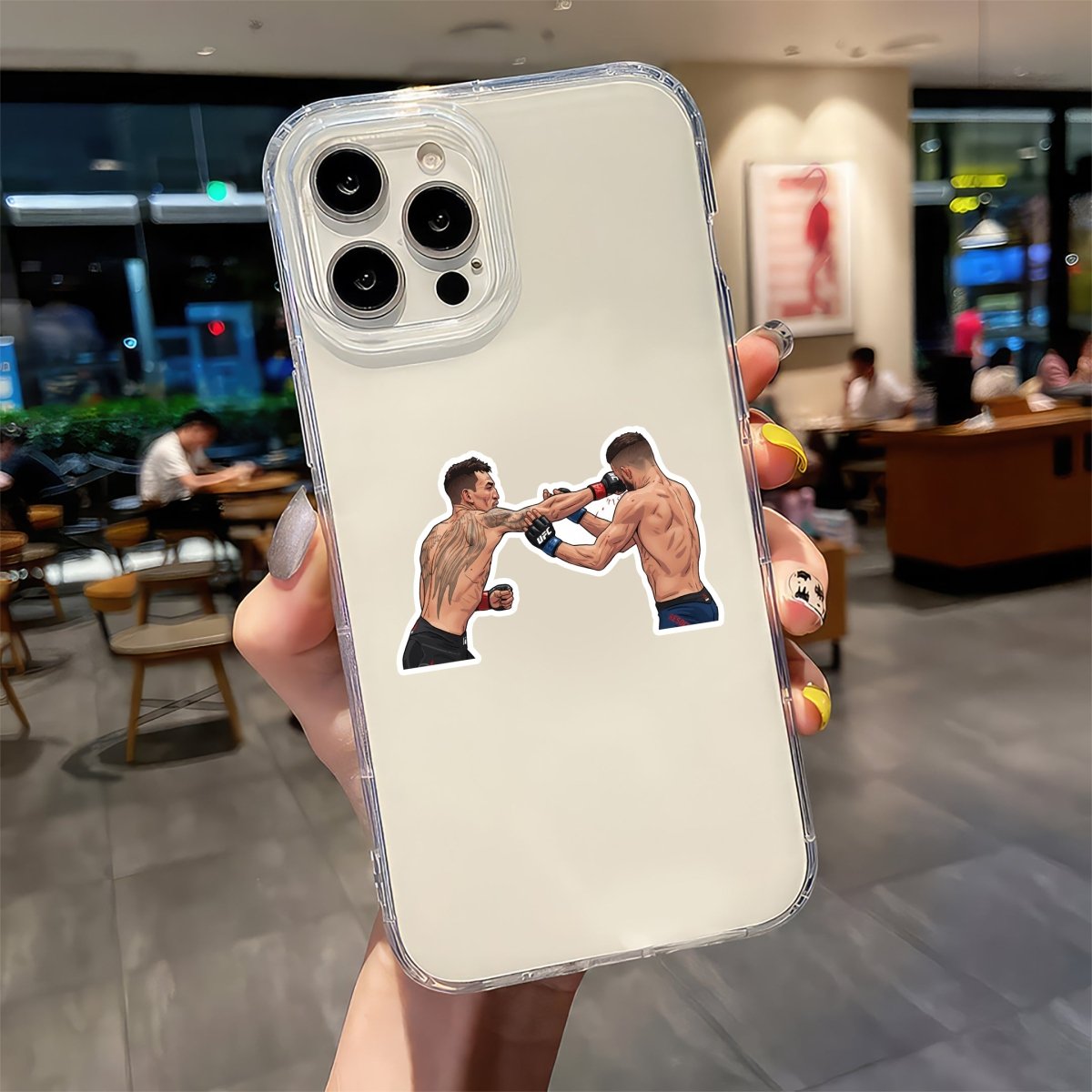 ANGEL VS DEMON STRIKE - MAX HOLLOWAY STICKER - stickyfunk premium stickers